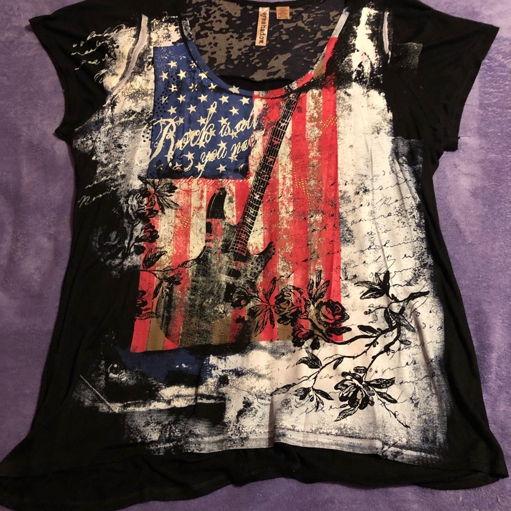 Eyeshadow American Flag Guitar Top